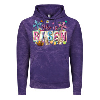 Cloud Purple he is risen easter with flowers Vintage Hoodie - Neo Western