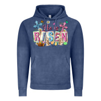 Vintage Denim he is risen easter with flowers Vintage Hoodie - Neo Western