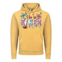 Vintage Mustard he is risen easter with flowers Vintage Hoodie - Neo Western
