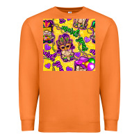 Carrot Mardi gras gnomies seamless pattern Premium Sweatshirt - BundleAndBundleShop