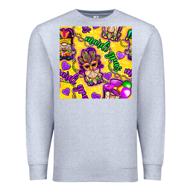 Mardi Gras Gnomies Seamless Pattern Premium Sweatshirt by BundleAndBundleShop | Teevron