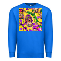 True Royal Mardi gras gnomies seamless pattern Premium Sweatshirt - BundleAndBundleShop