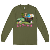 Army Green easter on the hunt Long Sleeve Tee - AdoDesignShop