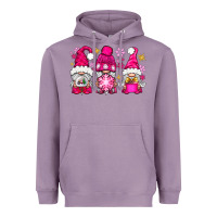 Lavender Pink Christmas winter gnomes Heavyweight Hoodie - NancyCooperArtShop