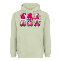 Matcha Pink Christmas winter gnomes Heavyweight Hoodie - NancyCooperArtShop