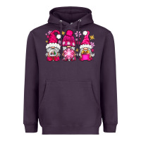 Plum Pink Christmas winter gnomes Heavyweight Hoodie - NancyCooperArtShop