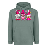 Sage Pink Christmas winter gnomes Heavyweight Hoodie - NancyCooperArtShop