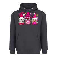 Smoke Pink Christmas winter gnomes Heavyweight Hoodie - NancyCooperArtShop