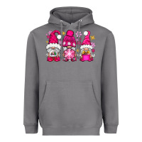 Storm Pink Christmas winter gnomes Heavyweight Hoodie - NancyCooperArtShop
