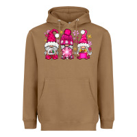 Toasted Coconut Pink Christmas winter gnomes Heavyweight Hoodie - NancyCooperArtShop