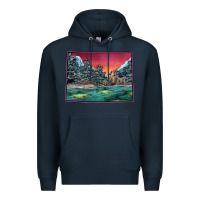 Navy Colorado Scenery Map Premium Hoodie - Bettercallsaul