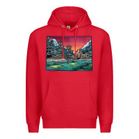 Red Colorado Scenery Map Premium Hoodie - Bettercallsaul