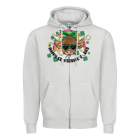 Dove Grey st. patrick's day highland cow Zipper Hoodie - MaliasSmallBusiness