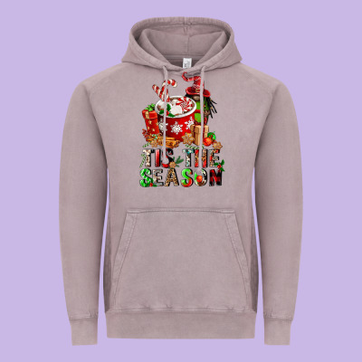 Tis The Season Vintage Hoodie Designed By Fadigitalartstudio