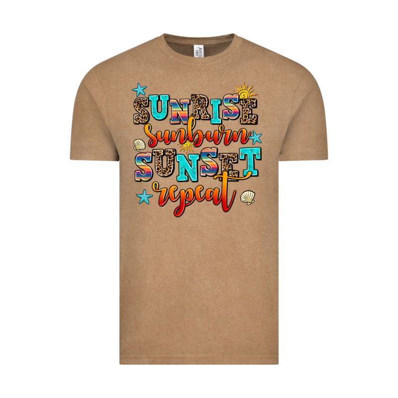 Sunrise Sunburn Sunset Repeat Vintage Tee by AdoDesignShop | Teevron