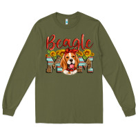 Army Green beagle mom Long Sleeve Tee - Artiststas