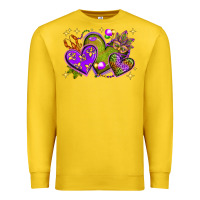 Lemon Mardi Gras Hearts Premium Sweatshirt - BundleAndBundleShop