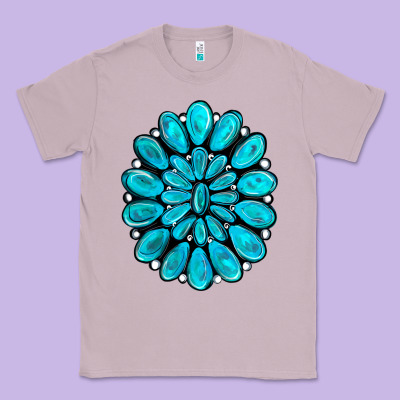 Turquoise Gemstone Jewelny Classic Tee Designed By Ranaportraitstore