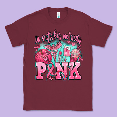 In October We Wear Pink Classic Tee Designed By Adodesignshop