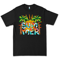 Black summer waves and sun Premium Tee - BarkalooDesign