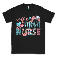 Black wife mom nurse Classic Tee - BundleAndBundleShop