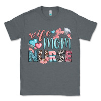Charcoal Heather wife mom nurse Classic Tee - BundleAndBundleShop