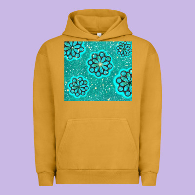 Glitter Turquoise Urban Hoodie Designed By Tumblerdesignbyshophia