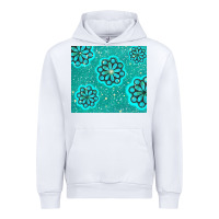 White glitter turquoise Urban Hoodie - TumblerDesignByShophia