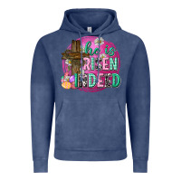 Vintage Denim he is risen indeed easter Vintage Hoodie - Neo Western