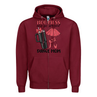 Burgundy hot mess always stressed dance mom Zipper Hoodie - MaliasSmallBusiness