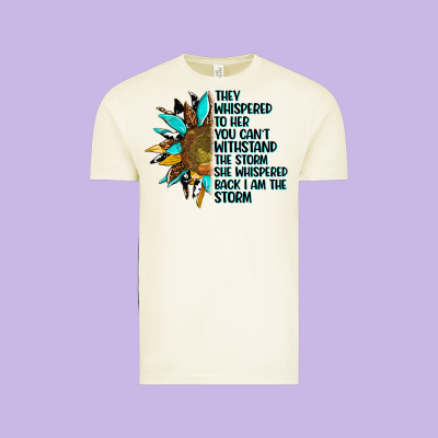 Sunflower They Whispered To Her Vintage Tee Designed By Adodesignshop