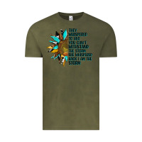 Vintage Olive sunflower they whispered to her Vintage Tee - AdoDesignShop