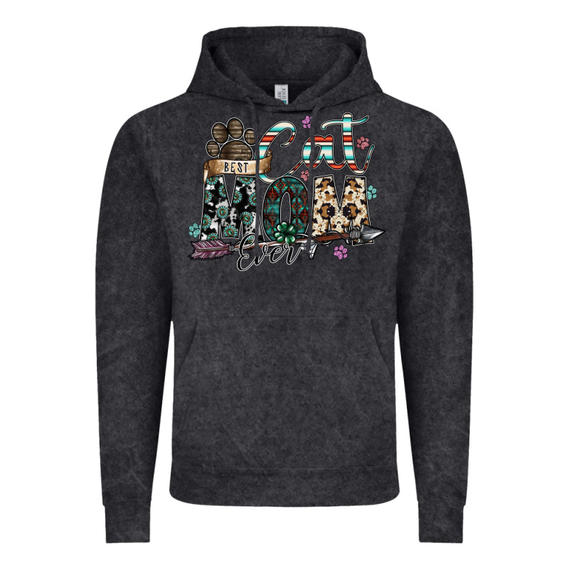 Best Cat Mom Ever Vintage Hoodie by SublimationCraftShop | Teevron
