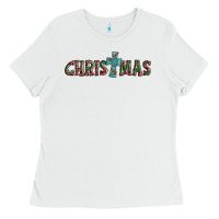 White christmas cross Ladies Tee - AdoDesignShop