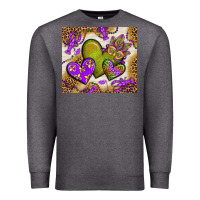 Charcoal Heather mardi gras hearts tumbler bbs Premium Sweatshirt - BundleAndBundleShop