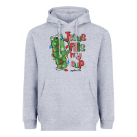Heather Grey jesus fills my cup psalm 25 5 Heavyweight Hoodie - MaliasSmallBusiness