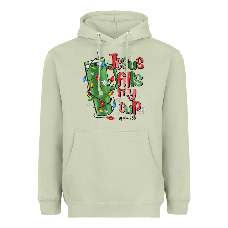 Jesus Fills My Cup Psalm 25 5 Heavyweight Hoodie by MaliasSmallBusiness | Teevron