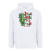 White jesus fills my cup psalm 25 5 Heavyweight Hoodie - MaliasSmallBusiness
