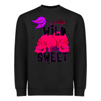 Black a little wild a little sweet Heavyweight Sweatshirt - JahusDesignShop