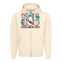 Sandshell easter chilling with my peeps bunny Zipper Hoodie - MaliasSmallBusiness
