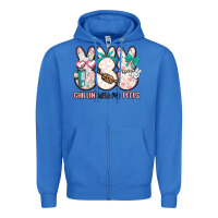True Royal easter chilling with my peeps bunny Zipper Hoodie - MaliasSmallBusiness