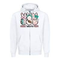 Easter Chilling With My Peeps Bunny Zipper Hoodie | Teevron