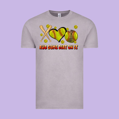Rub Some Dirt On It Softball Vintage Tee Designed By Jahusdesignshop