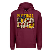 Burgundy American Softball Dad Premium Hoodie - Bettercallsaul