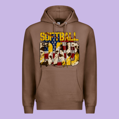 American Softball Dad Premium Hoodie Designed By Bettercallsaul