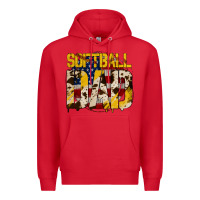 Red American Softball Dad Premium Hoodie - Bettercallsaul