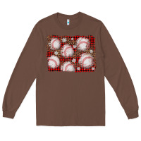 Chestnut baseball christmas background Long Sleeve Tee - AdoDesignShop