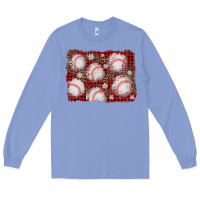 Colony Blue baseball christmas background Long Sleeve Tee - AdoDesignShop