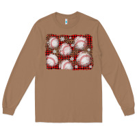 Toasted Coconut baseball christmas background Long Sleeve Tee - AdoDesignShop
