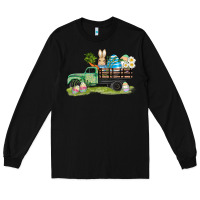 Black easter hunt i̇n truck Long Sleeve Tee - AdoDesignShop